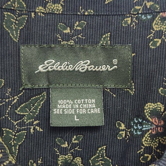 Women's Eddie Bauer Large Button Down Sheer Top - Picture 3 of 6